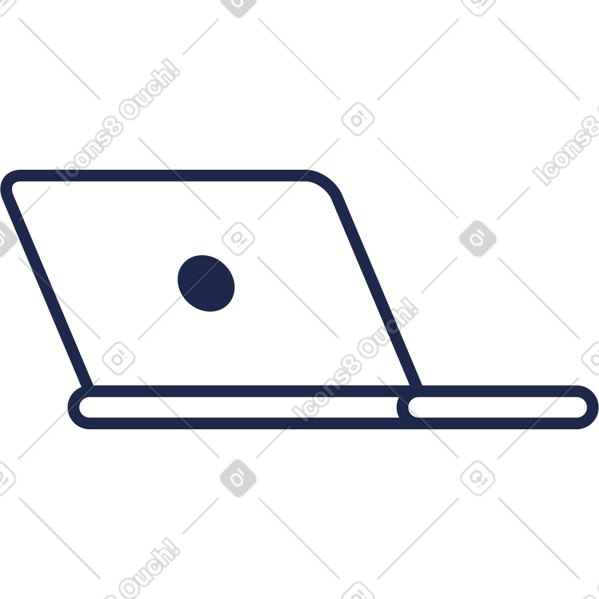 Outline 스타일의 노트북 열기 일러스트레이션 PNG, SVG 다운로드