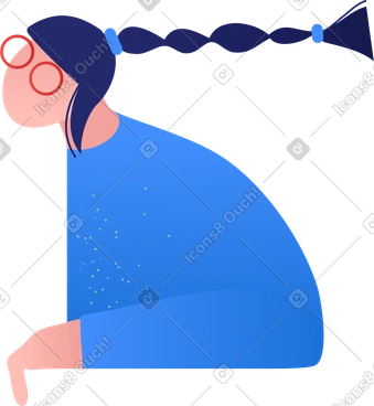 Woman in glasses PNG, SVG