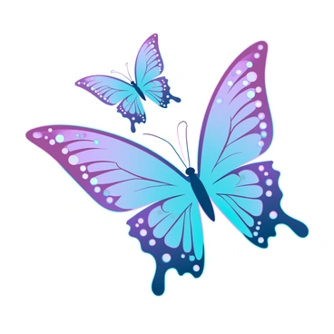 A group of butterflies with vivid colors fluttering gracefully. Each butterfly has wings adorned with intricate dot patterns in various sizes and colors, creating a mesmerizing design. The butterflies are positioned at different angles, showcasing the detailed textures and patterns of their wings. They are surrounded by a soft, glowing light that enhances their vibrant colors and highlights the uniqueness of each butterfly's design.