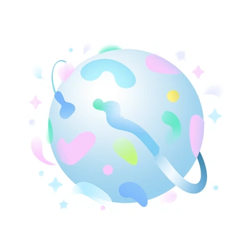 A small planet is floating in space, entirely covered in various colorful toothbrushes. The toothbrushes are arranged in an overlapping pattern, creating a textured surface that glistens under distant starlight. Some toothbrushes are standing upright while others are angled, showcasing a variety of colors including pink, blue, green, and yellow. Surrounding the planet are small twinkling stars that add depth to the cosmic scene.