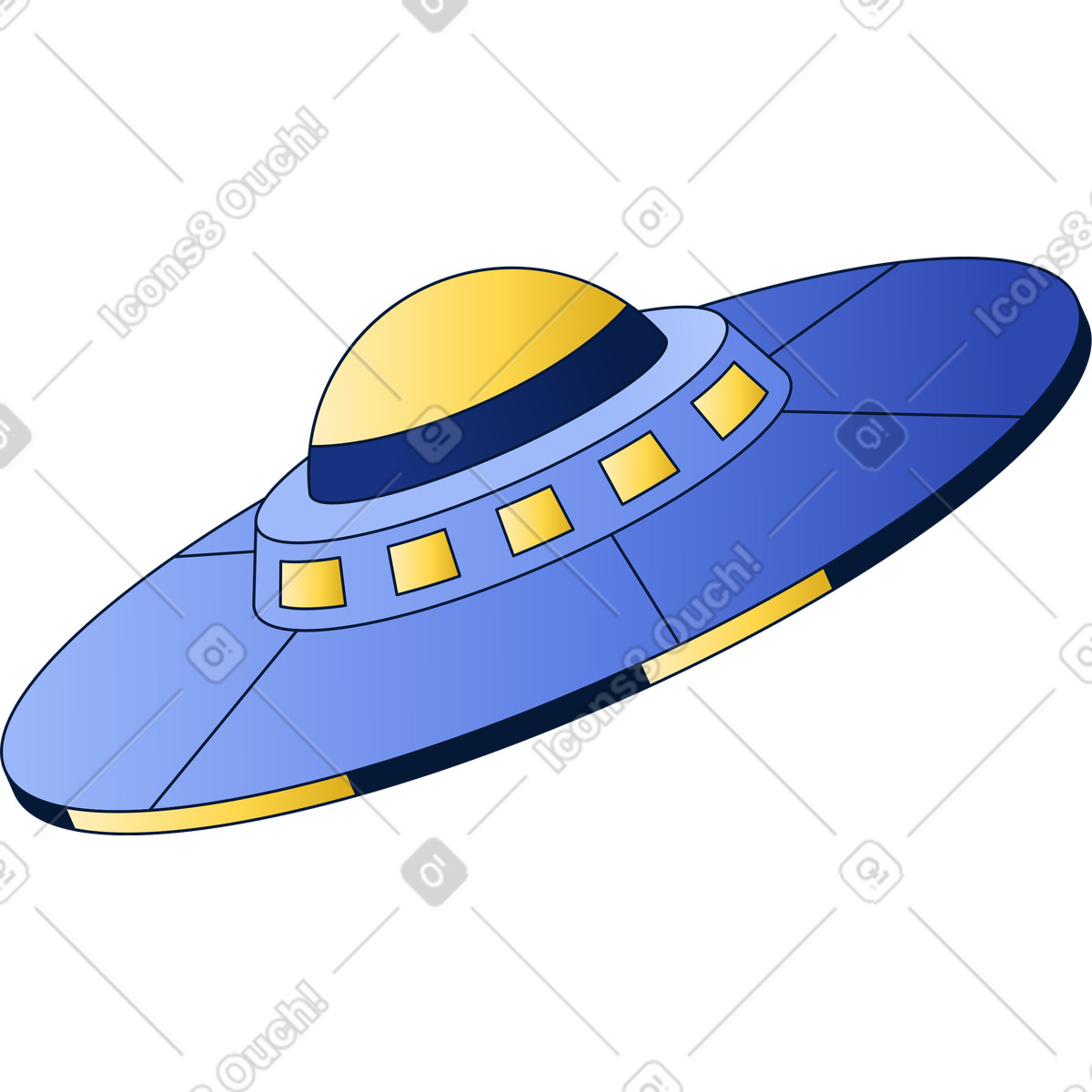 Ufo illustrazione in stile Neat scarica in PNG, SVG