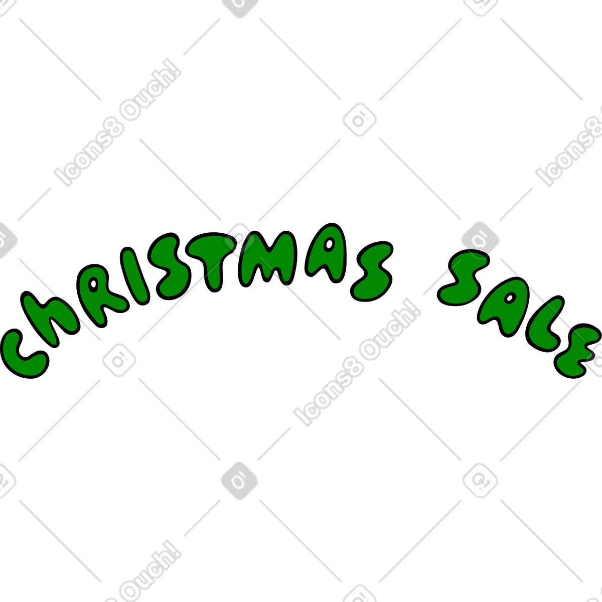 Ilustración Texto de venta navidad letras en estilo Comic a descargar en PNG y SVG