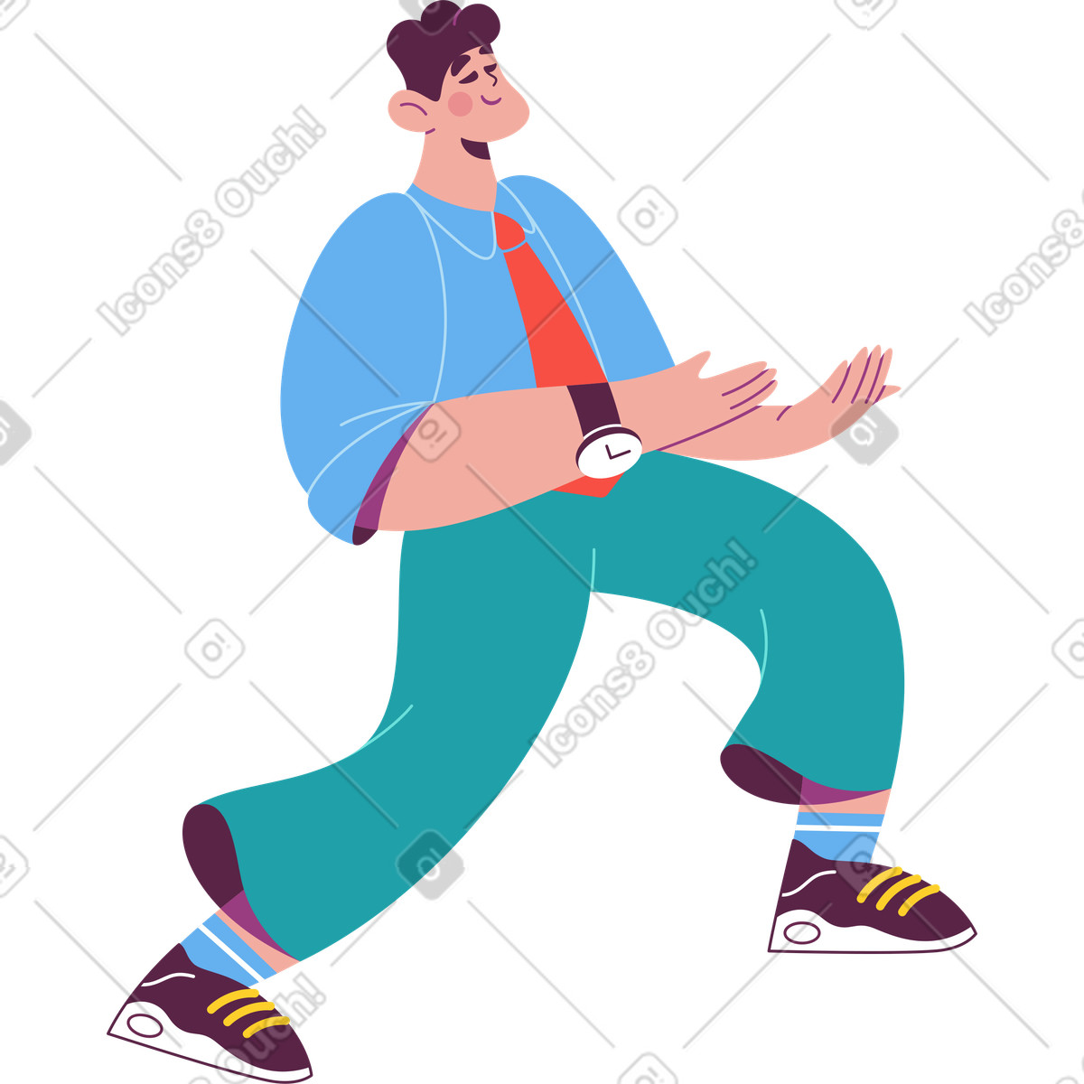 Illustration Homme dans le style Sammy à télécharger aux formats PNG, SVG