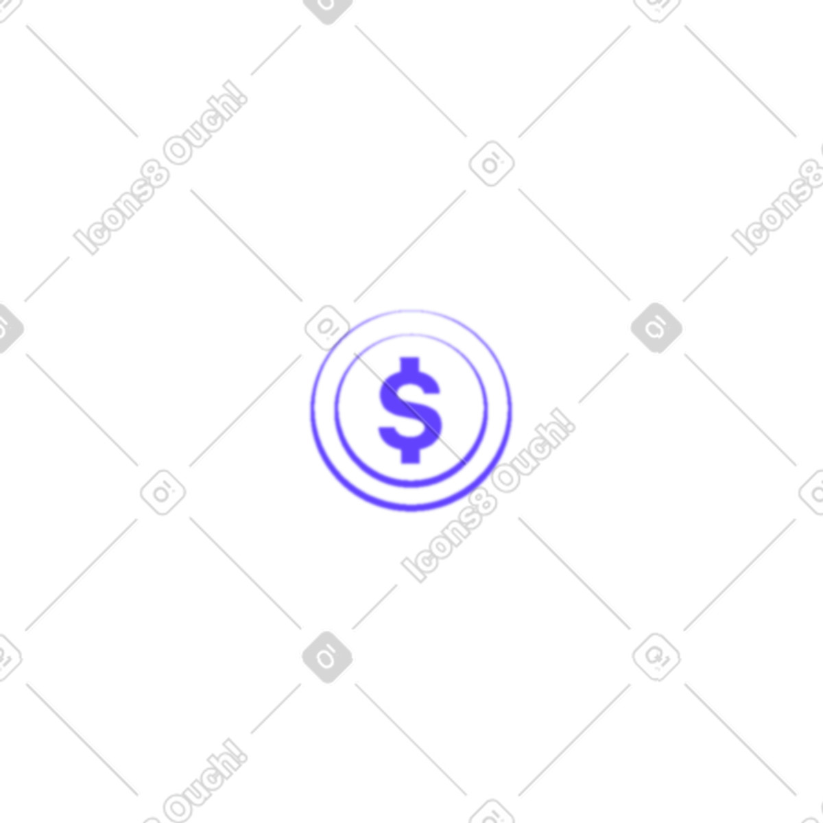 Illustration Pièce d'un dollar dans le style Pure à télécharger aux formats PNG, SVG