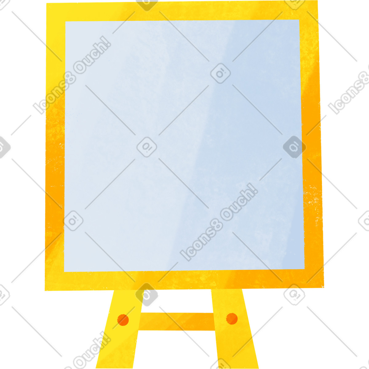 下载 Bonbon 风格的 Easel with white canvas 插画，支持 PNG、SVG 格式