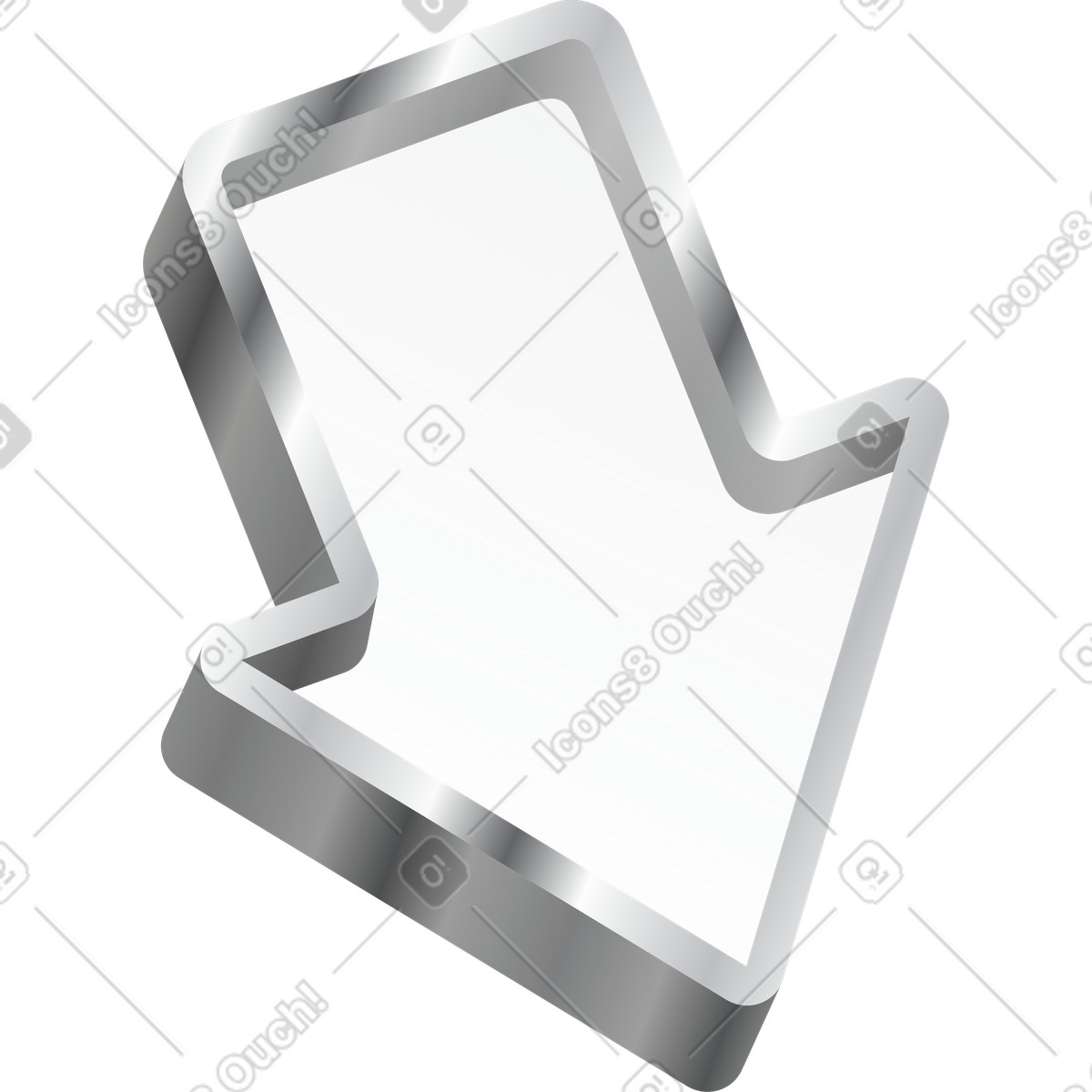 Ilustración Flecha de cristal en estilo Token a descargar en PNG y SVG