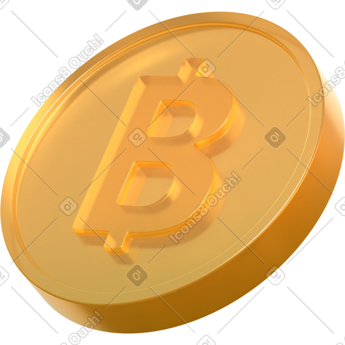 Coin bitcoin illustration in PNG, SVG