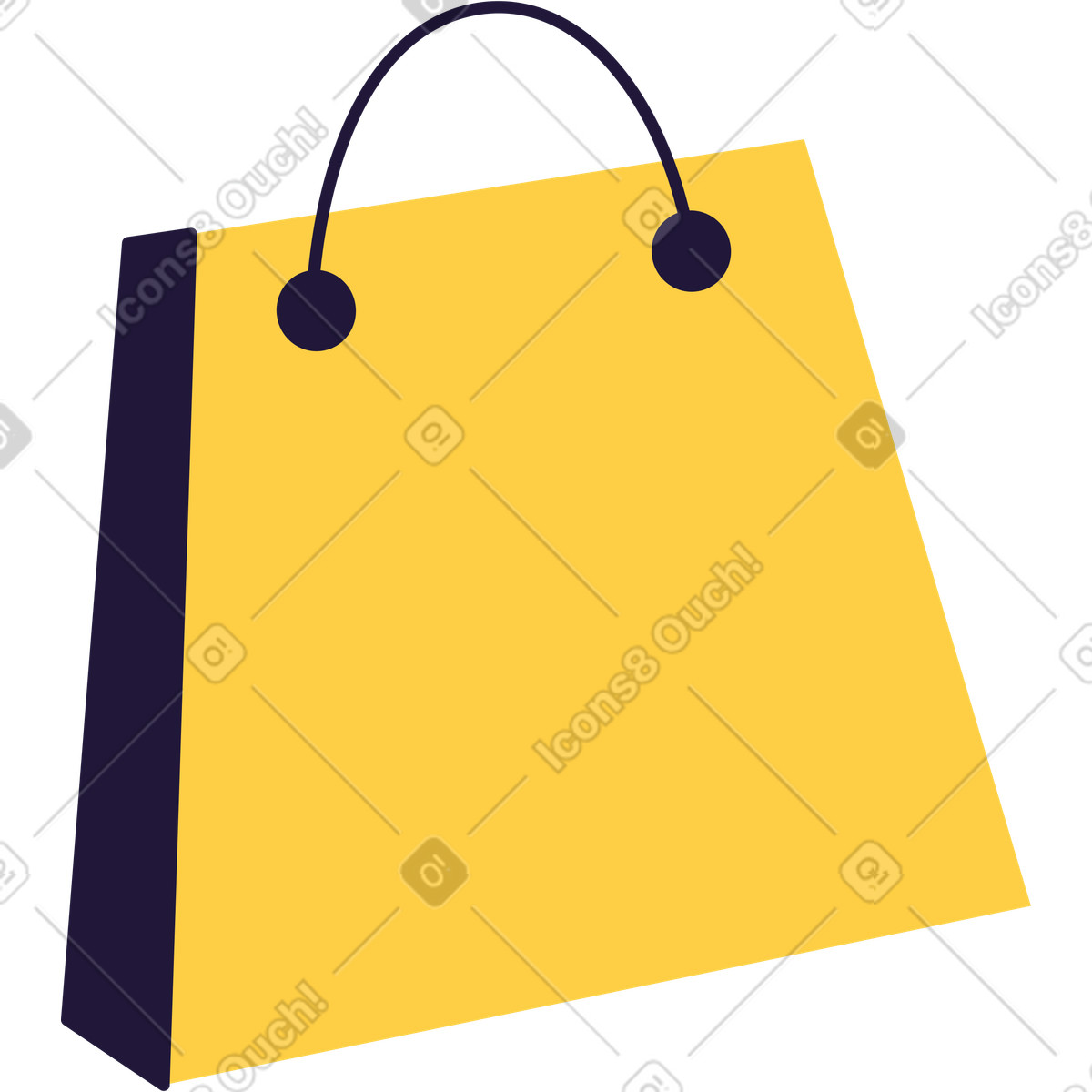 Sacchetto illustrazione in stile Conifer scarica in PNG, SVG