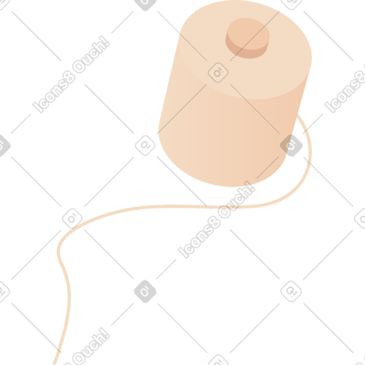 Ilustración Spool of thread en estilo Coworking a descargar en PNG y SVG