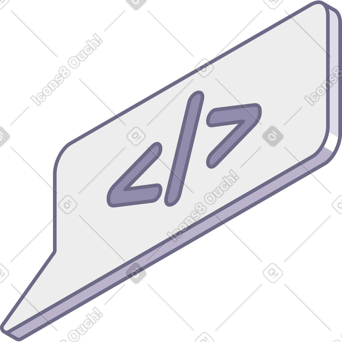 Code icon illustration in Modul style download in PNG, SVG