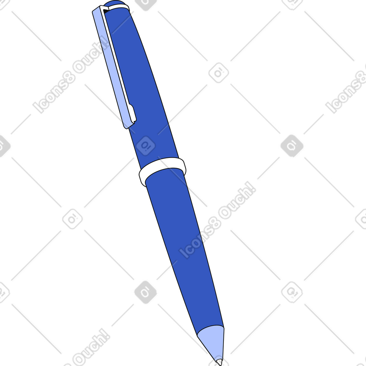 Penna illustrazione animata in stile Techny scaricabile in GIF, Lottie (JSON), AE