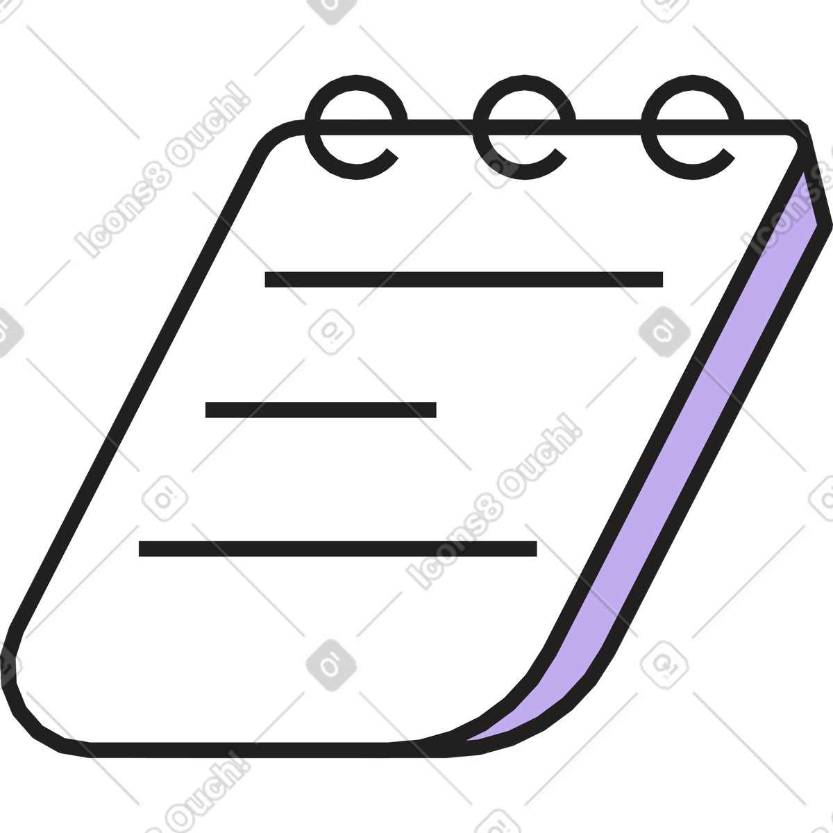 Notebook illustration in Dazzle style download in PNG, SVG