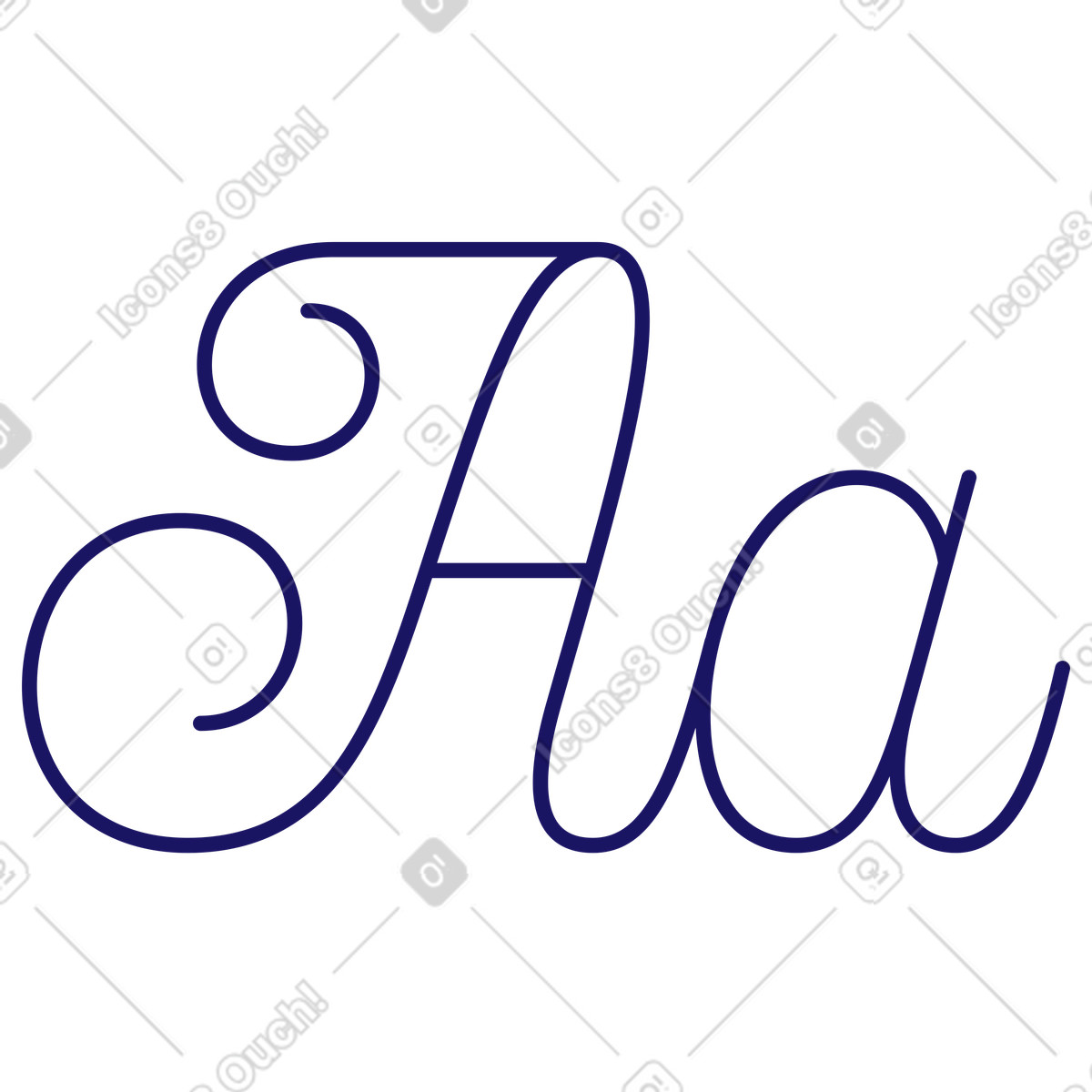 Matey スタイルの レタリング aa のイラストをPNG、SVG形式でダウンロード