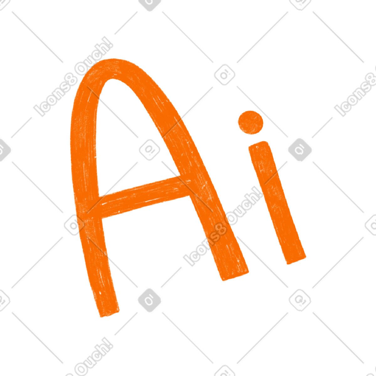Ilustración Letras ai en estilo Biro a descargar en PNG y SVG