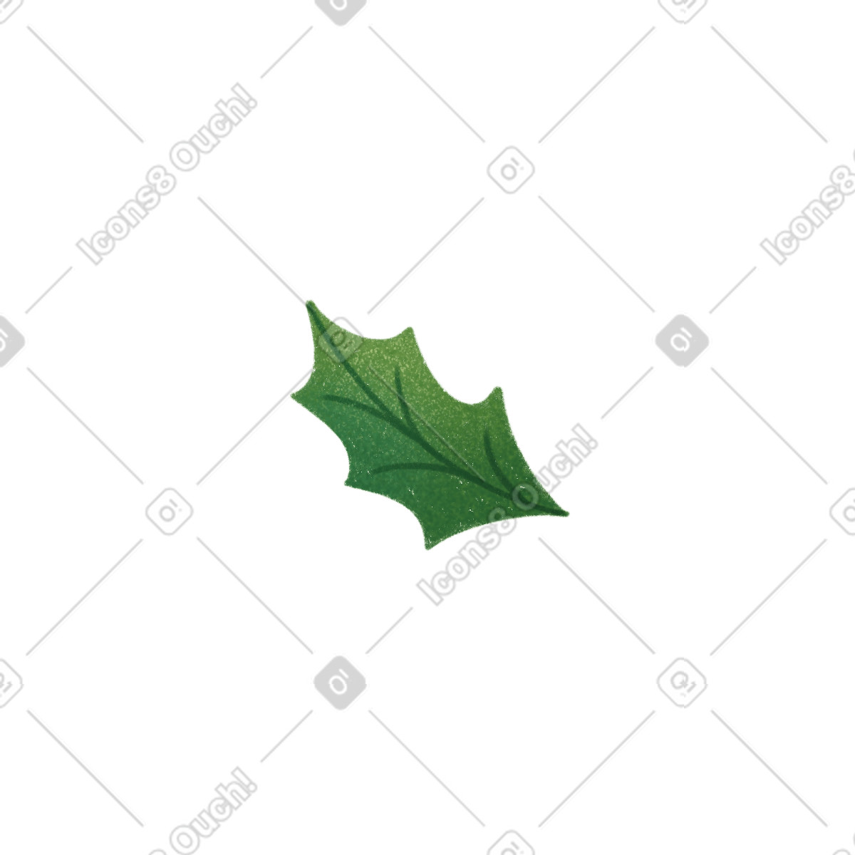 Agrifoglio lascia illustrazione in stile Lettering scarica in PNG, SVG