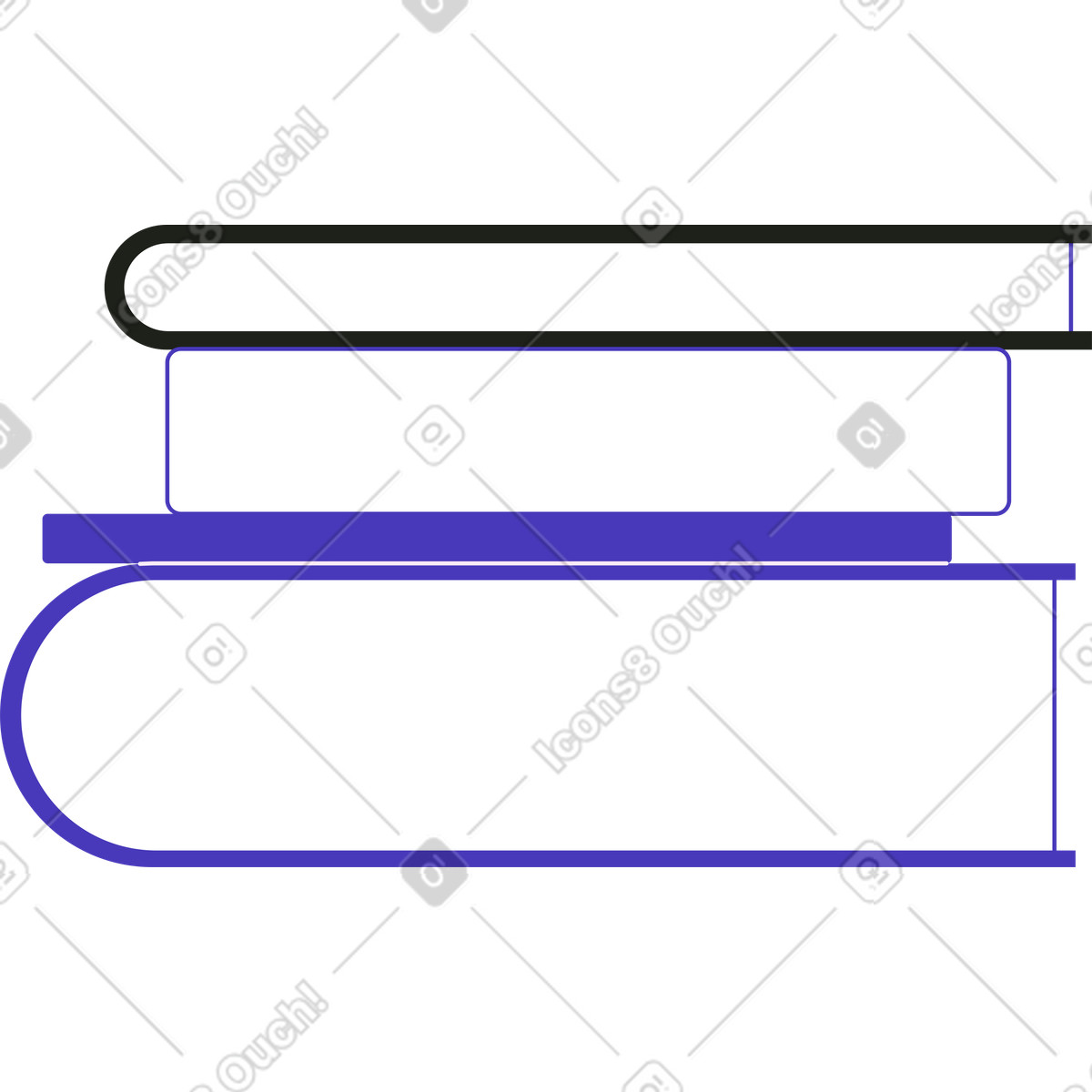下载 Blueberry 风格的 书堆 插画，支持 PNG、SVG 格式