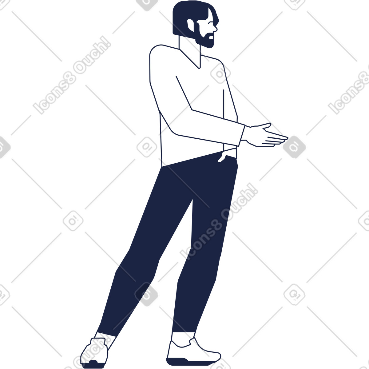 下载 Urban Line 风格的 商人线 插画，支持 PNG、SVG 格式