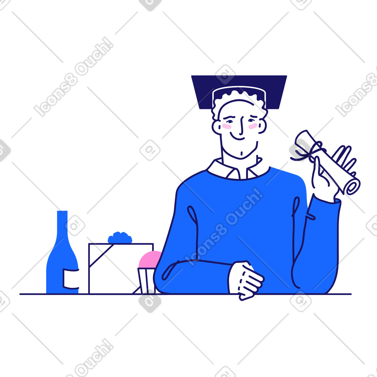 Graduation celebrate illustration clipart high-quality graphics images