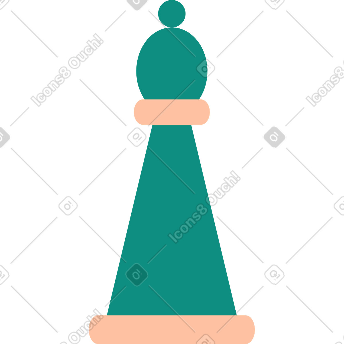 Schachfigur-Illustration im Polar-Stil als Download in PNG, SVG