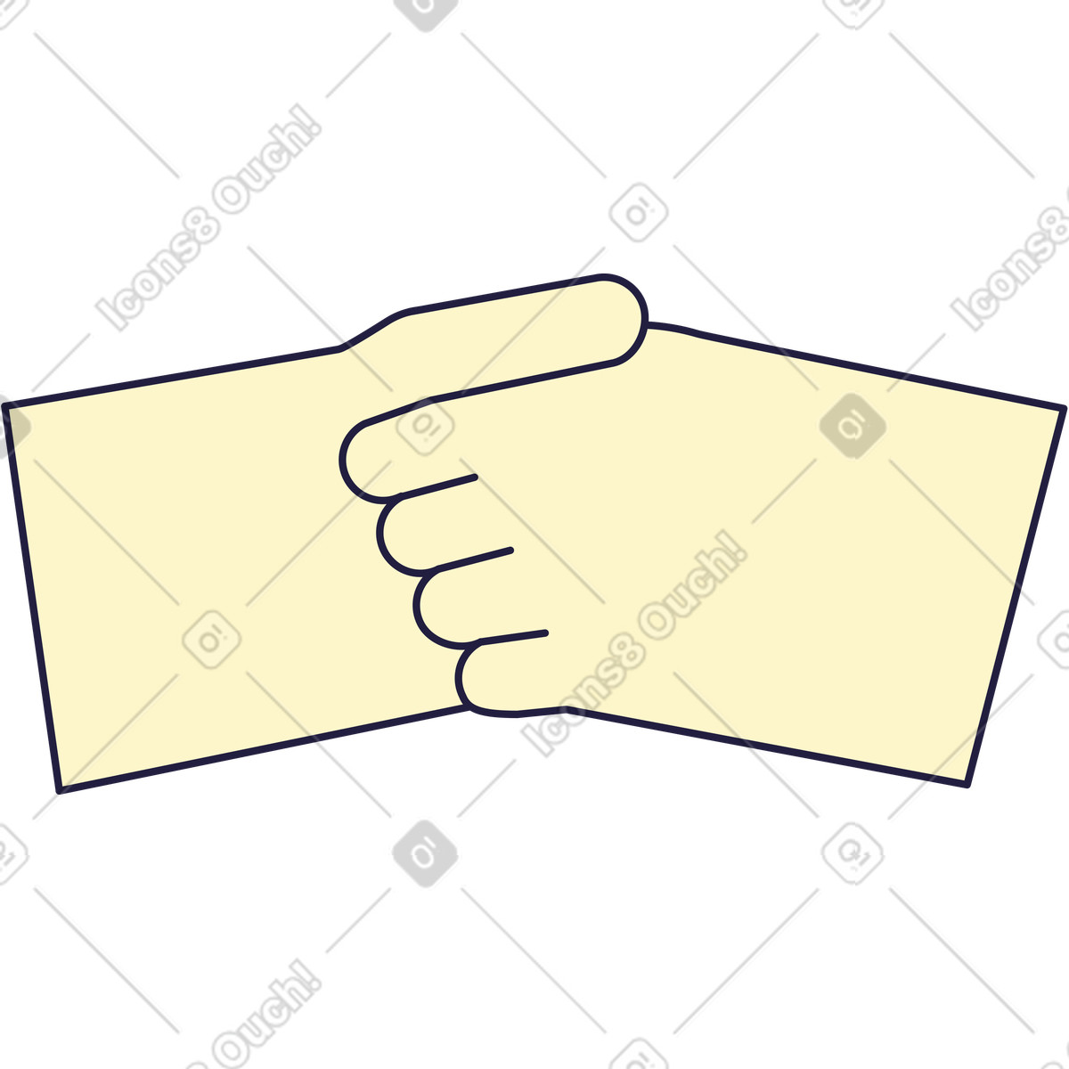 Ilustração de Mão em no estilo Mellow para baixar em PNG, SVG