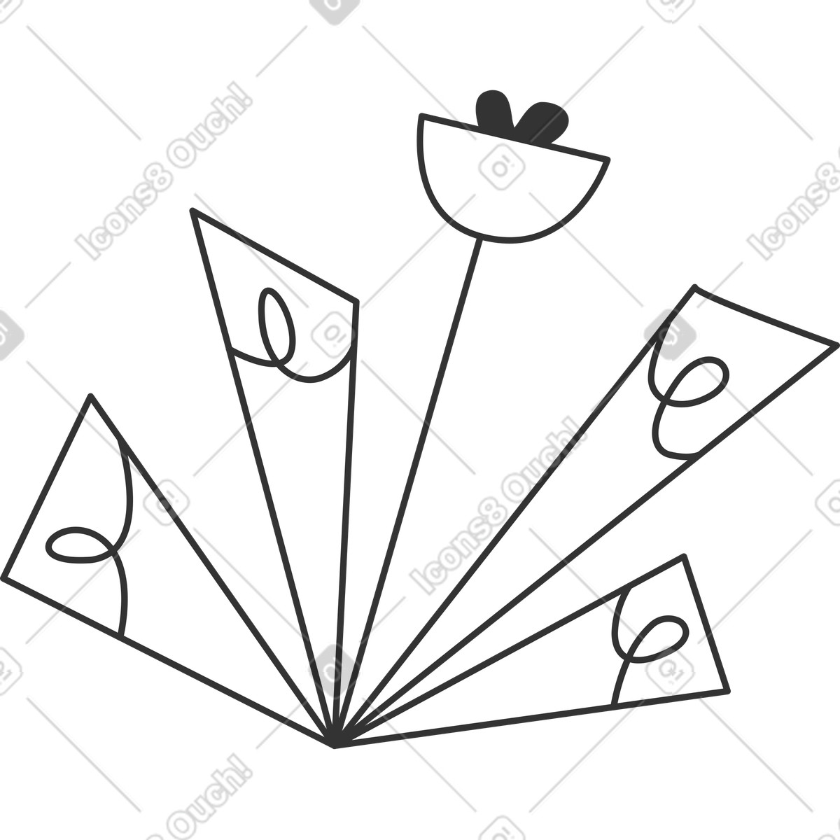 Ilustración Flor en estilo Crayon a descargar en PNG y SVG