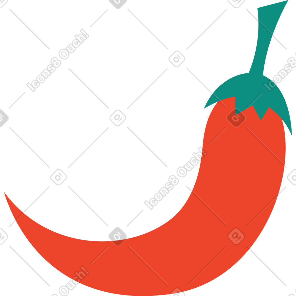 Ilustração de Pimenta em no estilo Polar para baixar em PNG, SVG