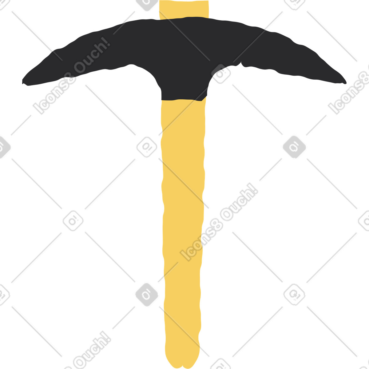 Spitzhacke-Illustration im Pablo-Stil als Download in PNG, SVG
