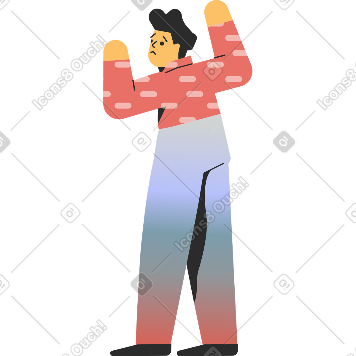Ilustração de Criminoso em no estilo Marginalia para baixar em PNG, SVG