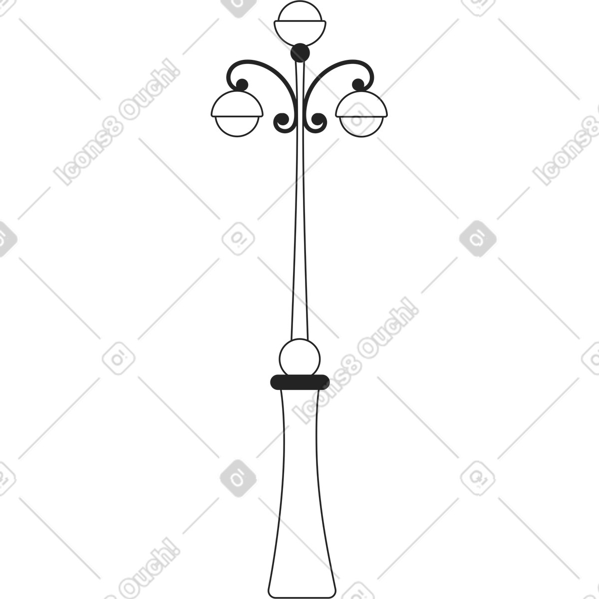 Ilustración Luz de la calle en estilo Sammy Line a descargar en PNG y SVG