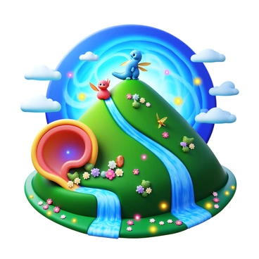 The inner ear as a fantastical landscape with mythical creatures