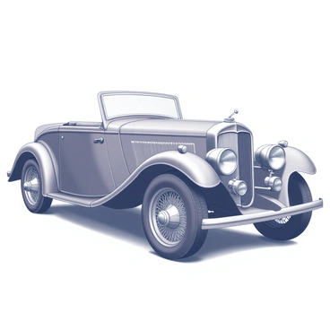 A classic vintage car illustrated in elegant lines, highlighting its timeless design.