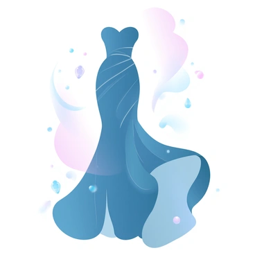 A glamorous evening gown made of rich velvet, illustrated to highlight the luxurious texture.