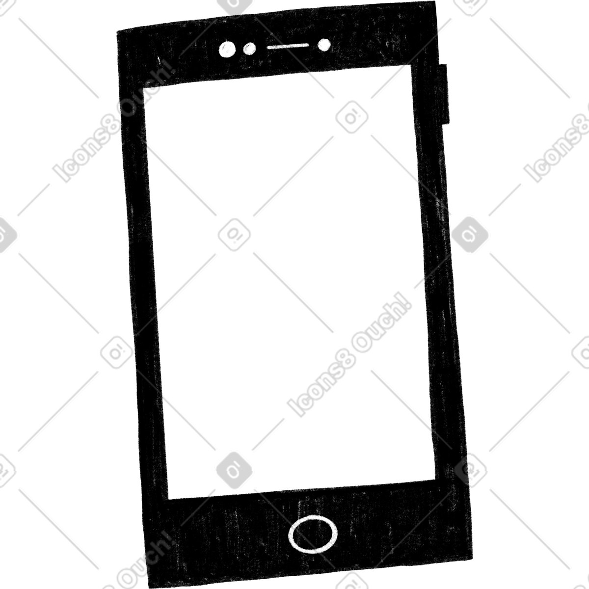 Black phone-Illustration im Tutti-Stil als Download in PNG, SVG