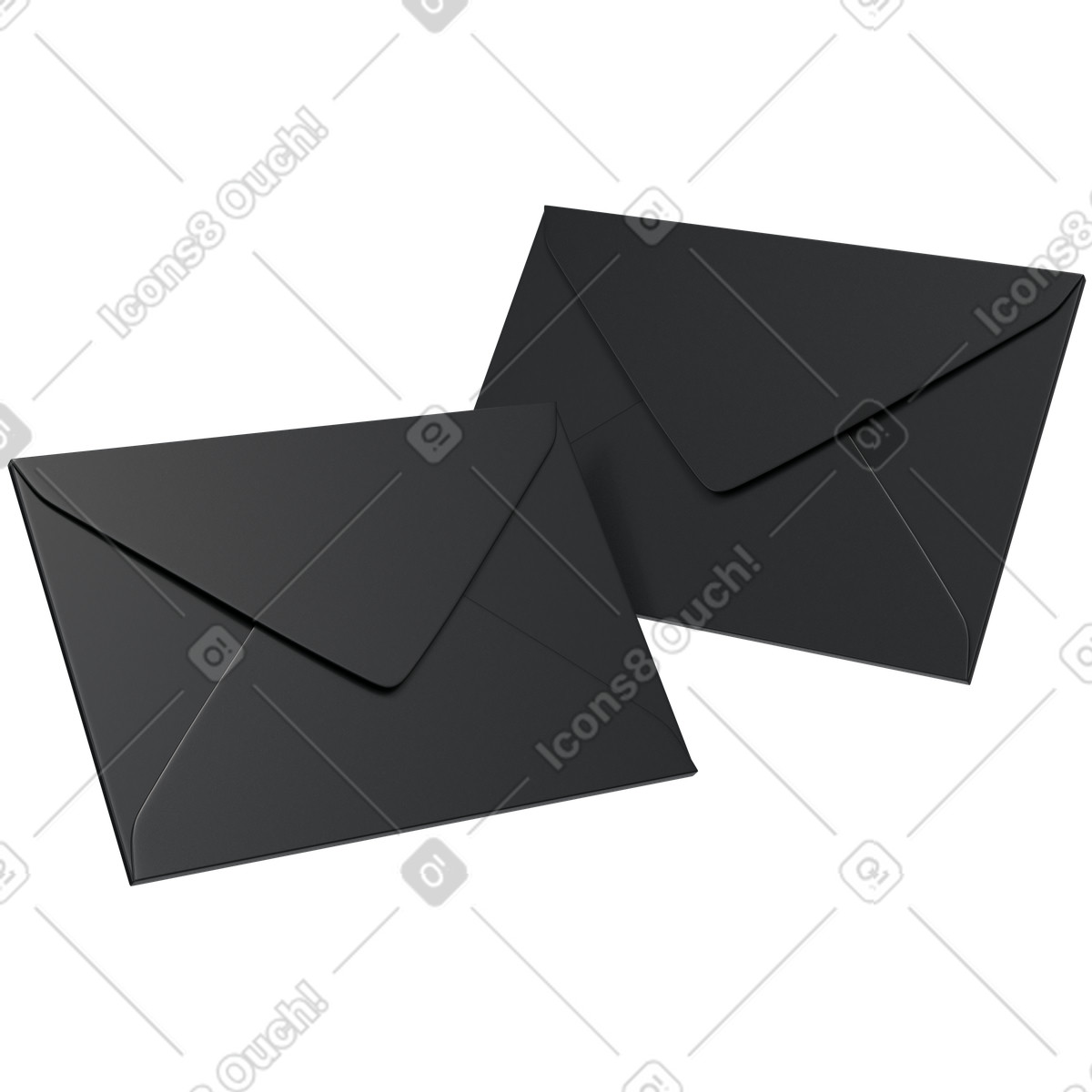 Comunicazione via e-mail, messaggi di corrispondenza commerciale, posta aziendale illustrazione in stile 3D Pro scarica in PNG, SVG