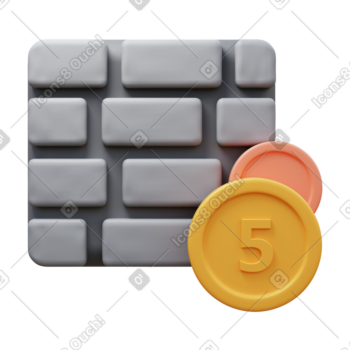 Paywall illustration in 3D Fluency style download in PNG, SVG
