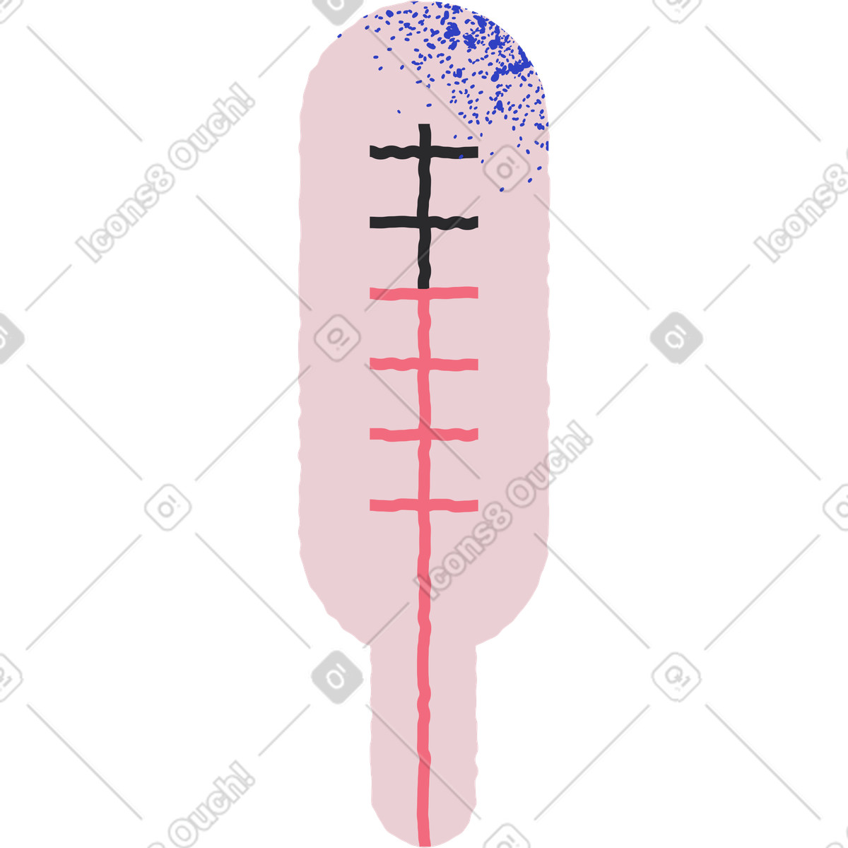 Thermometer-Illustration im Pablo-Stil als Download in PNG, SVG