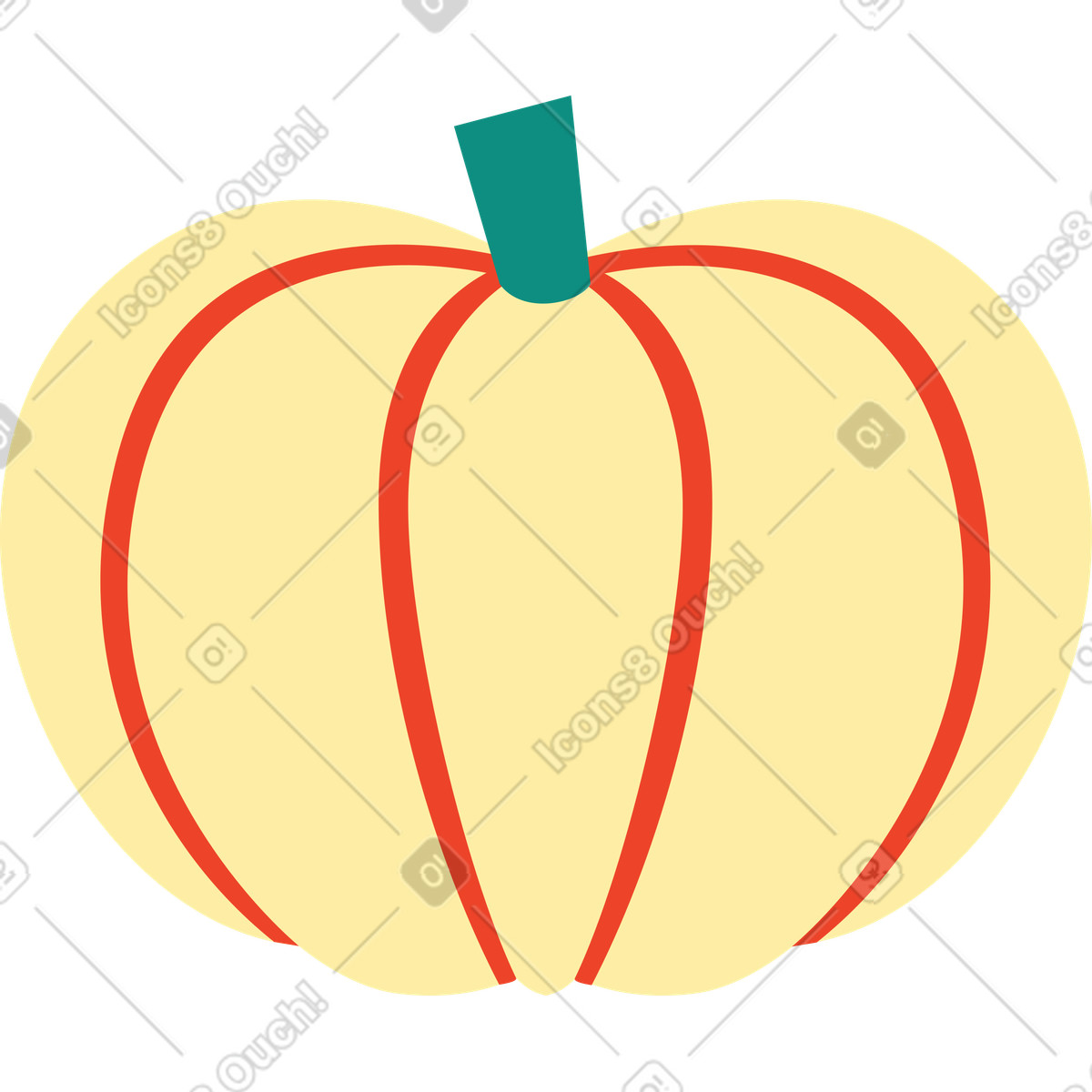 Pumpkin illustration in Polar style download in PNG, SVG