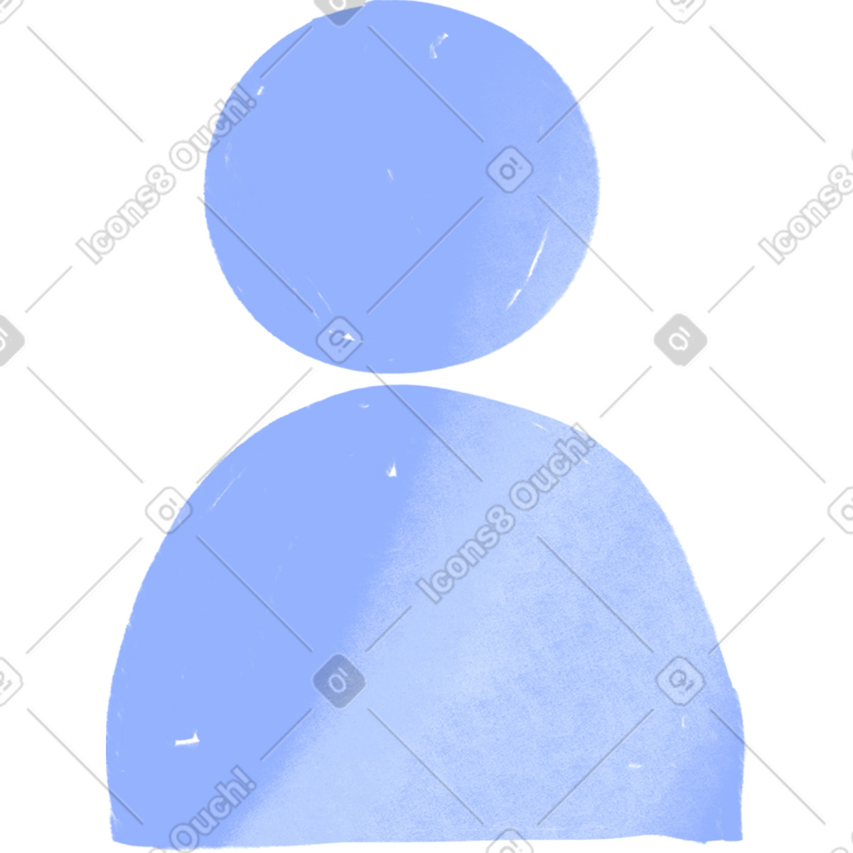 下载 Quirky 风格的 蓝色用户图标 插画，支持 PNG、SVG 格式