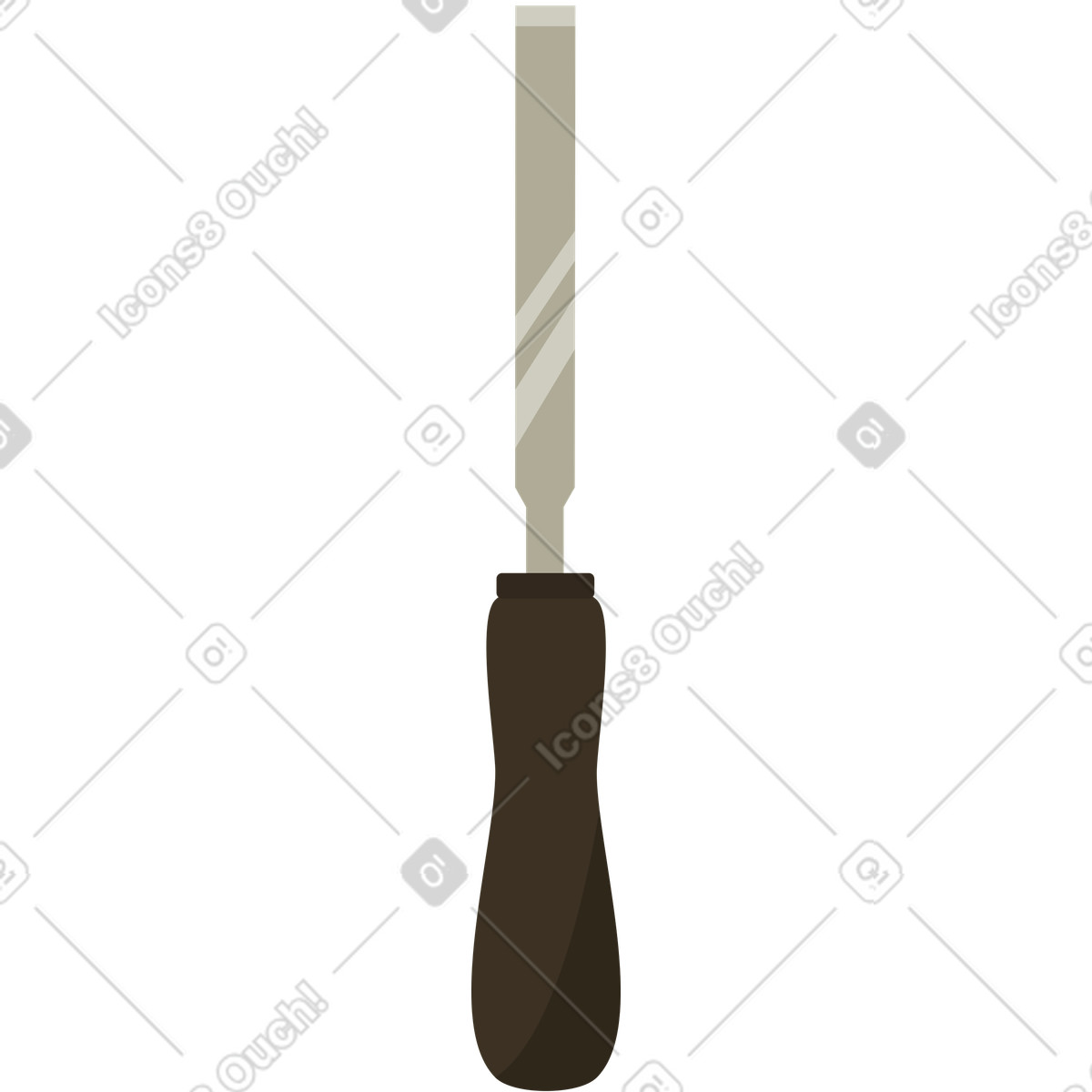 Ilustração de Formão em no estilo Lagom para baixar em PNG, SVG