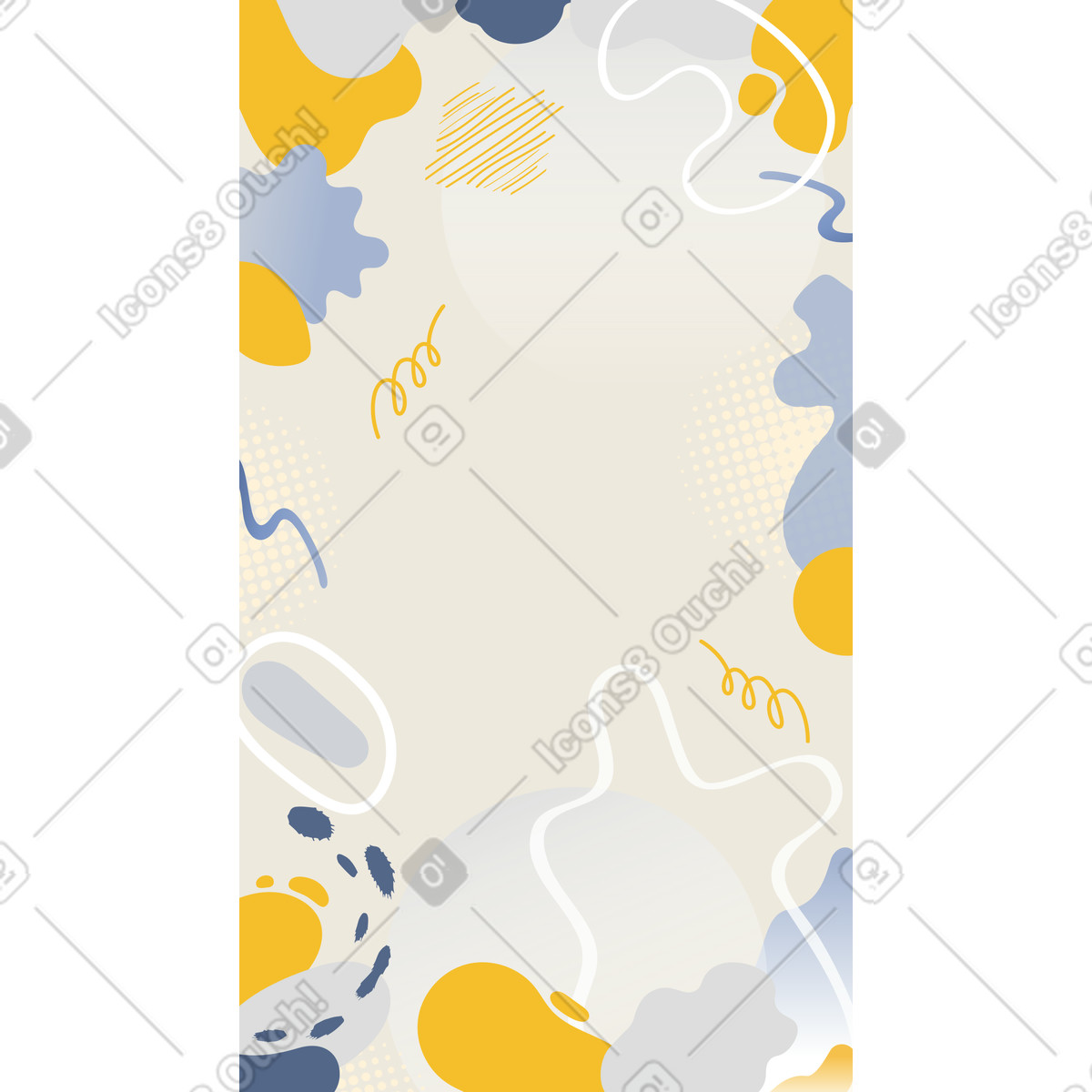 Sfondo chiaro con macchie e cerchi illustrazione in stile Experimental scarica in PNG, SVG