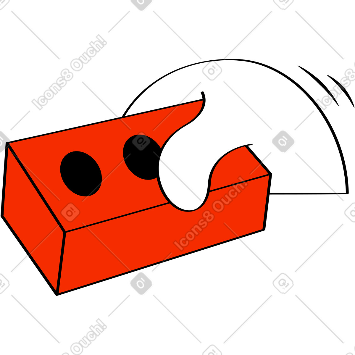 下载 Looney 风格的 手拿砖 插画，支持 PNG、SVG 格式