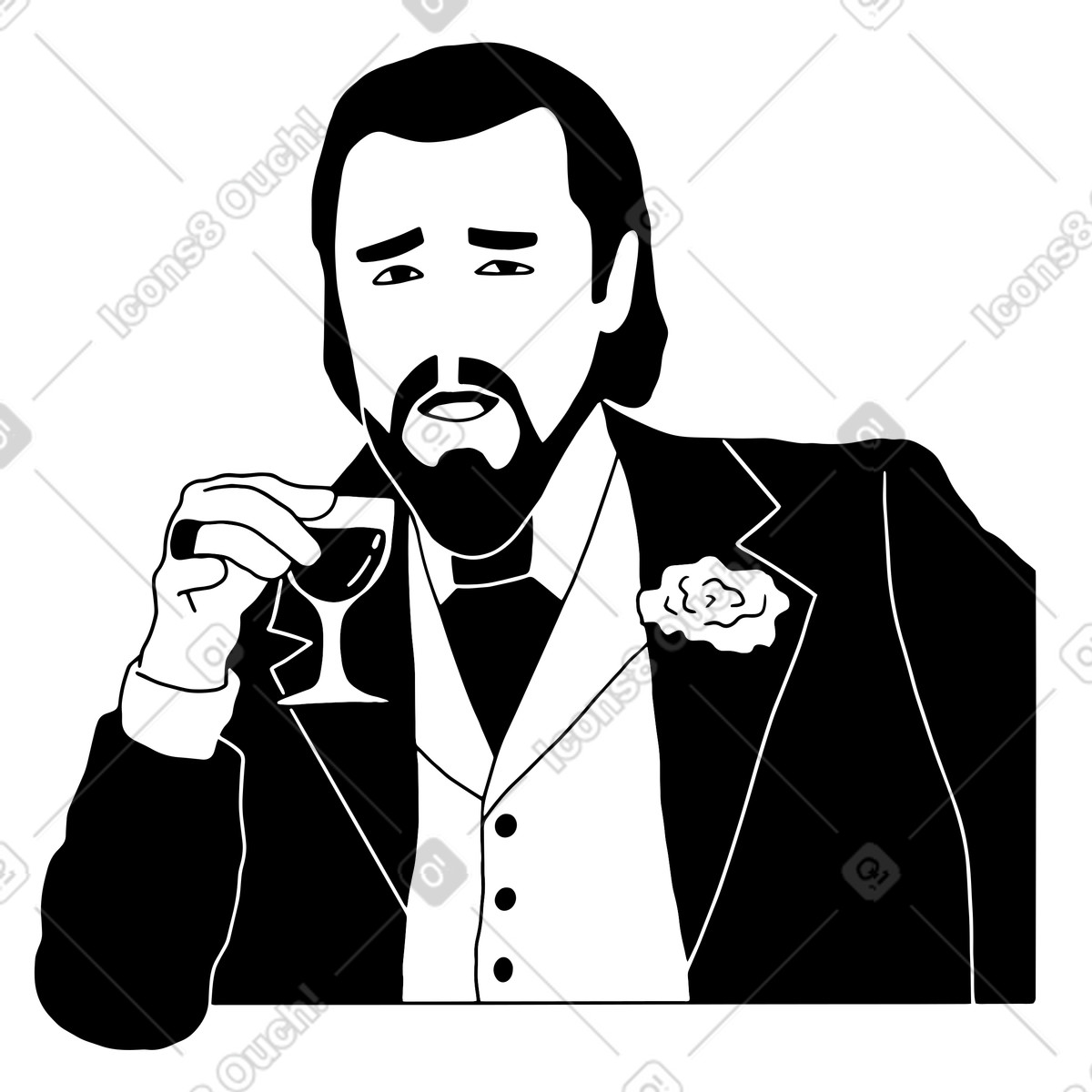 下载 Dudes 风格的 一个喜欢讽刺的人 插画，支持 PNG、SVG 格式