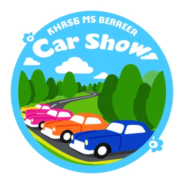 A classic car show poster with sleek vintage automobiles and old roads