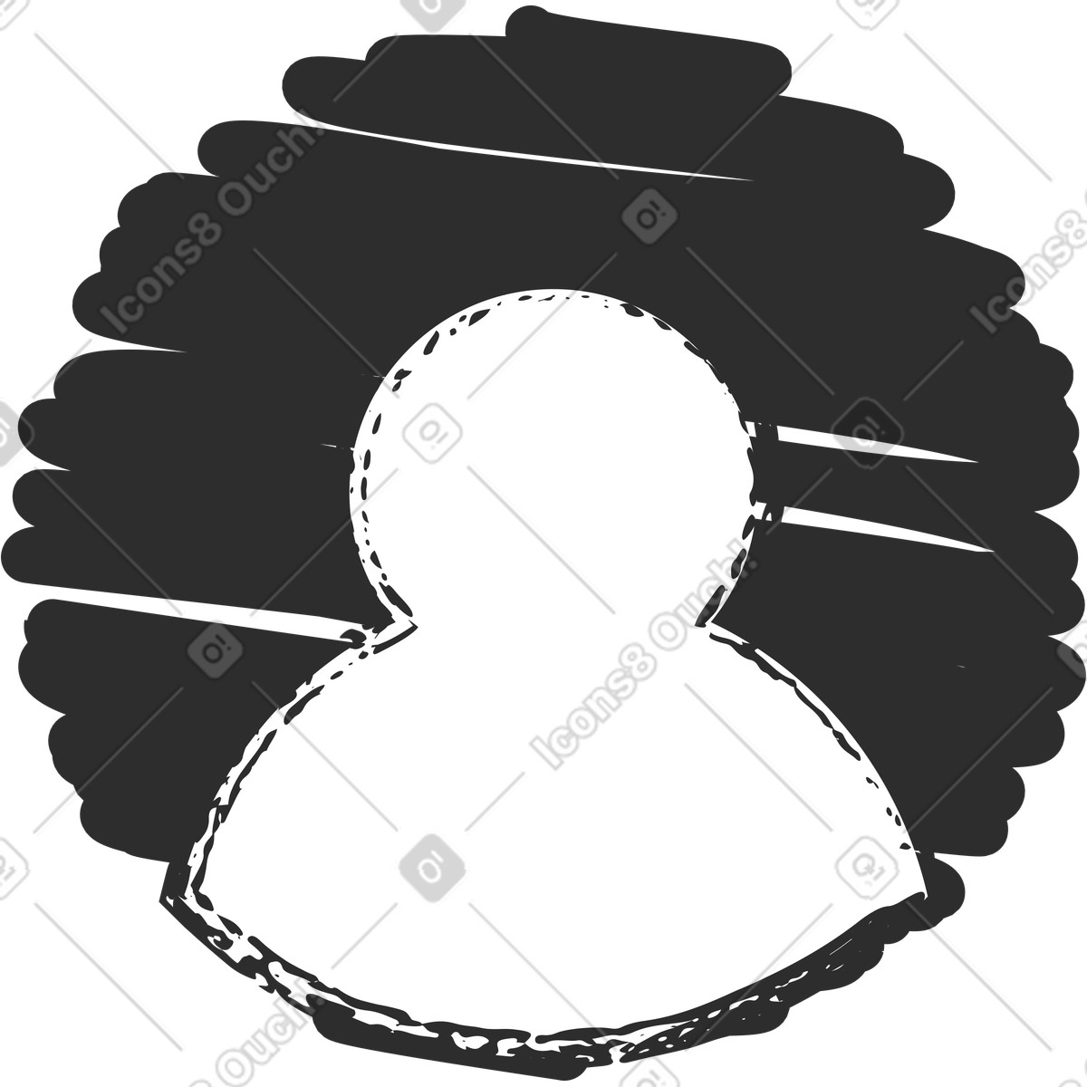 Avatar des benutzers-Illustration im Graphite-Stil als Download in PNG, SVG