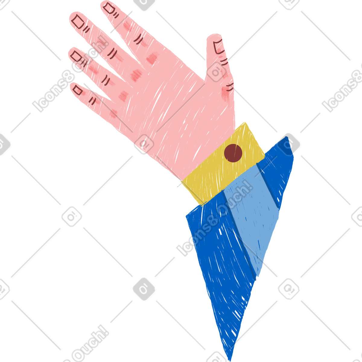 下载 Sleepy 风格的 男人的手 插画，支持 PNG、SVG 格式