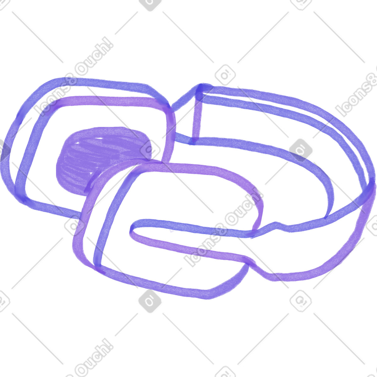 Illustration Headphones dans le style Marker à télécharger aux formats PNG, SVG