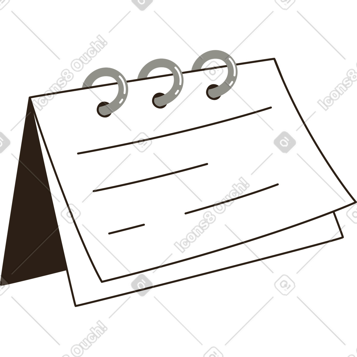 Plain 스타일의 달력 일러스트레이션 PNG, SVG 다운로드