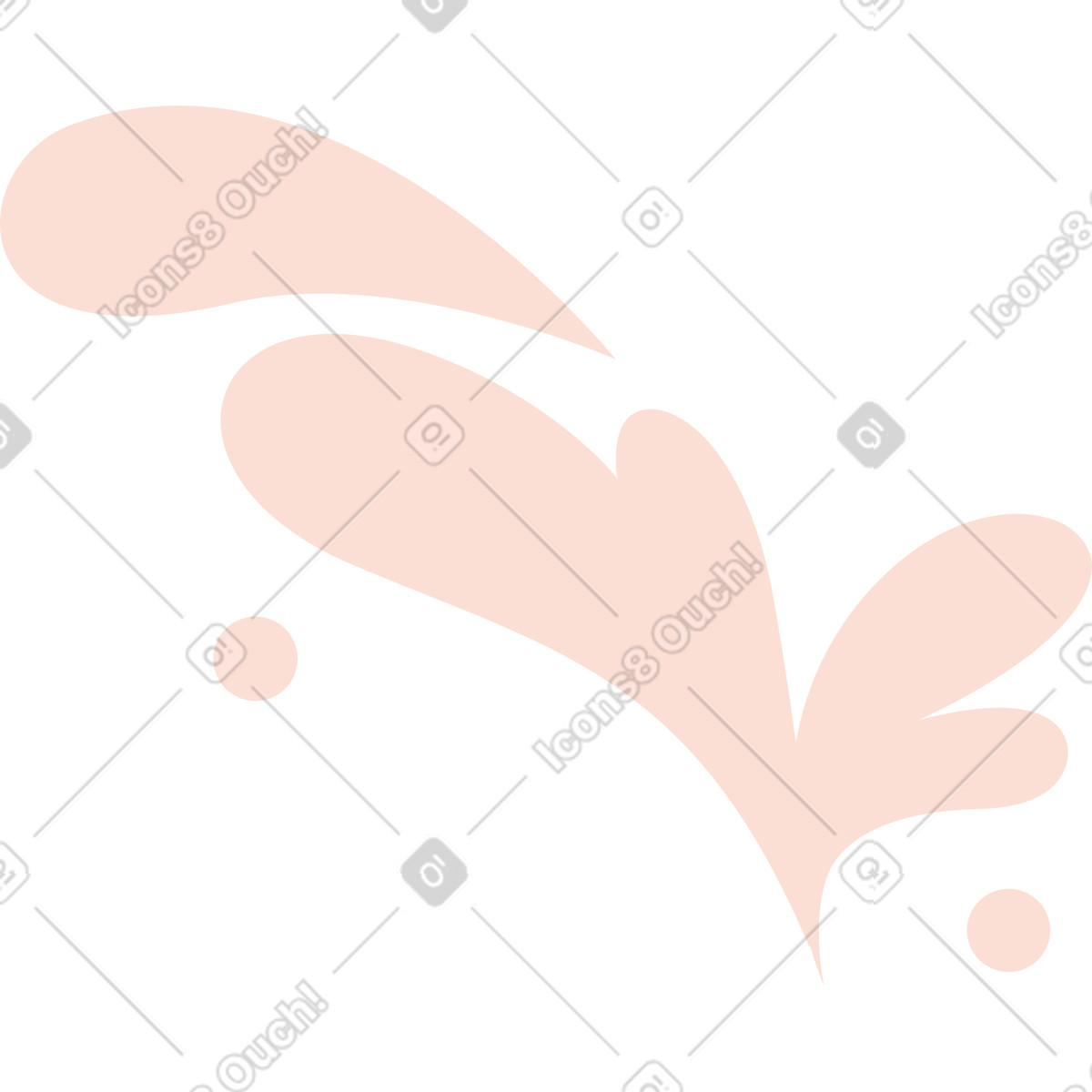 Translucent water splashes illustration in Orange style download in PNG, SVG