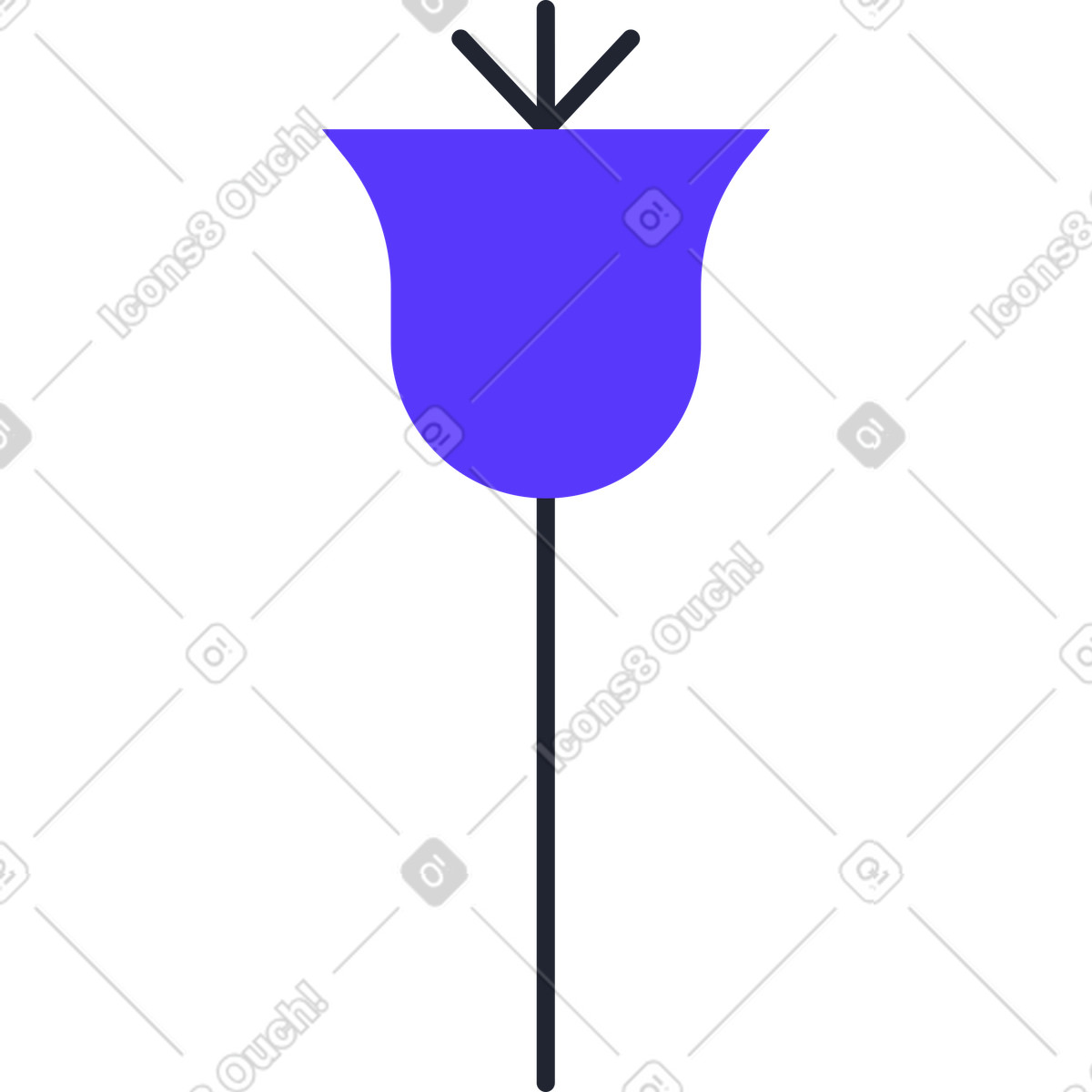 Fiore illustrazione in stile Pablita scarica in PNG, SVG