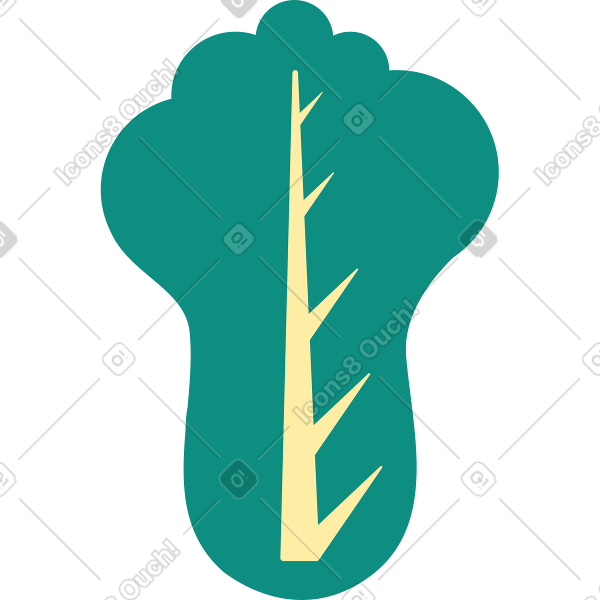 Cavolo illustrazione in stile Polar scarica in PNG, SVG